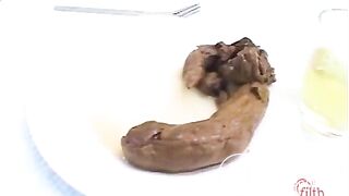 Girl eats, then shits with a nice straining expression on her face, ScatKings.com Scat Porn 7 ScatKings.com Scat Porn